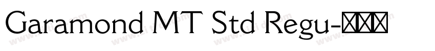 Garamond MT Std Regu字体转换